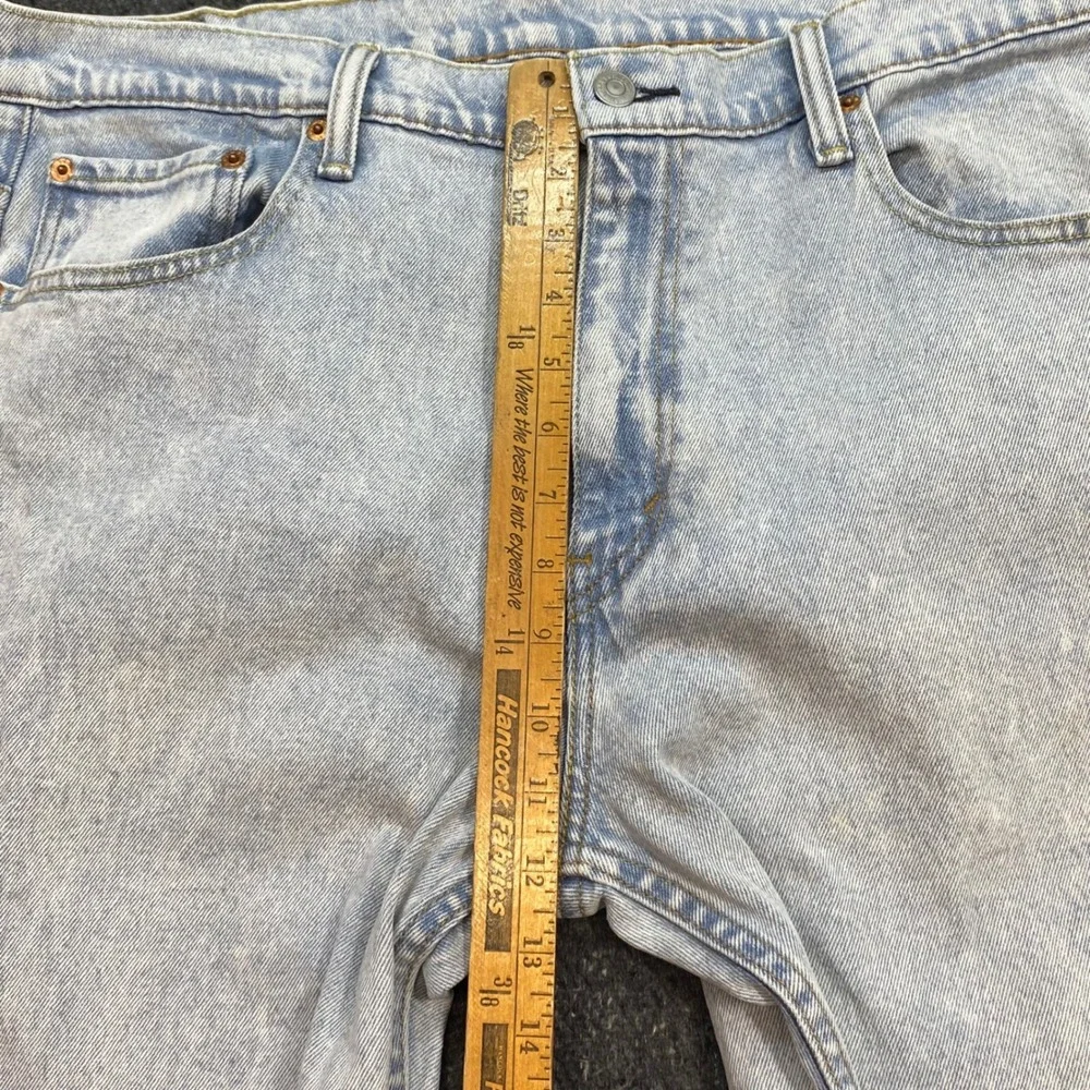Levi 505 Jeans Sz 36 Mens Blue Skater Acid Wash Straight Leg Denim Pants